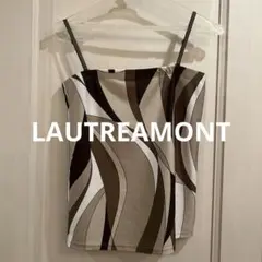 LAUTREAMONTプッチ柄キャミソール ベージュ系チューブトップMのサムネイル