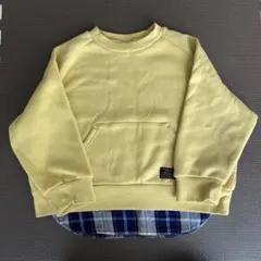 BREEZE 重ね着風 トレーナー 110cm スウェット 裏シャギー