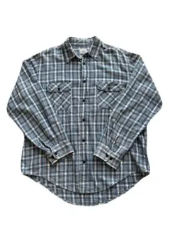 Lee リー チェック ネルシャツ XL ブルー 青 ウエスタン 古着