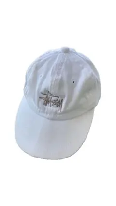 90s old stussy ステューシー キャップ カーキ 刺繍ロゴ フェード