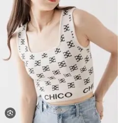 CHICO チェック柄 クロップドタンクトップ