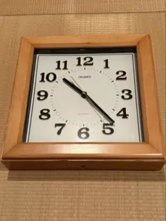ORIENT アナログ掛時計 木製フレーム