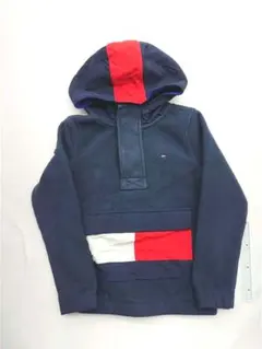 TOMMY HILFIGER フリースパーカー ネイビー系 128 キッズ