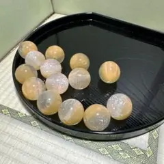 光学ビーズ オレンジ＆透明 10個＋α