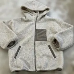 フリースジャケット フード付き ベージュ　160