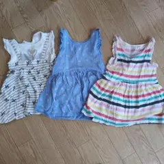 90-100cm babyGap ベビー ワンピース 3枚セットのサムネイル