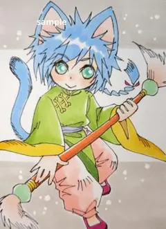 手描きイラスト　ミニイラスト　オリジナル　原画