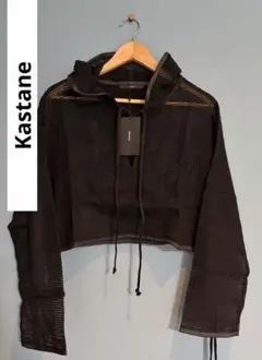 Kastane メッシュレースアップパーカー　セール　新品　メッシュ　ブラックのサムネイル