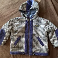 フード付きジャンパー　男女兼用　スノーウェア　110cm 千鳥格子柄