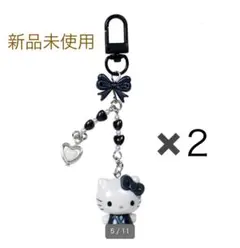 サンリオミニチュアキルト シークレットキーホルダー黒キティ