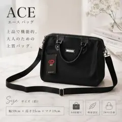 未使用品 ACE エース 2WAYバッグ ショルダーバッグ 黒 鞄のサムネイル