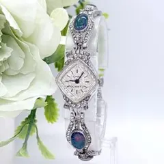 新品電池◎OPAL オパール ドレスウォッチ 腕時計 ブレス シルバー ブルー 新品電池◎OPAL オパール ドレスウォッチ 腕時計 ブレス シルバー