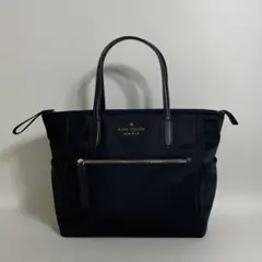 2604-176｜美品｜ケイトスペード トートバッグ ナイロン レザー ブラック