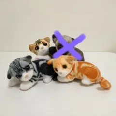 リアルアニマル うつ伏せ猫 3点セット