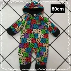 PARTYPARTY パーティパーティ カラフル レオパード柄 カバーオール