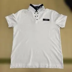 【超美品】エルグワン HERG1 ゴルフウェア 半袖 ポロシャツ オフホワイト 超美品】エルグワン HERG1 ゴルフウェア 半袖 ポロシャツ オフホワイト