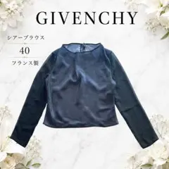 ジバンシィ GIVENCHY フランス製 シアーブラウス フランス製 総柄 40のサムネイル