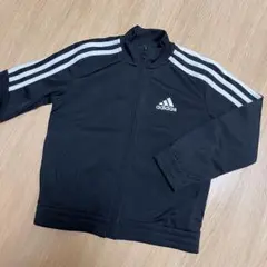 adidas 110㎝ ブラック ジャージ 3本ライン
