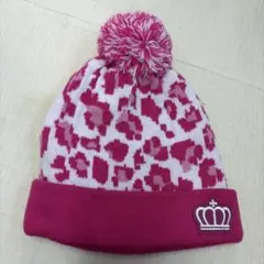 BABY DOLL ベビードールヒョウ柄ニット帽 ポンポン付き
