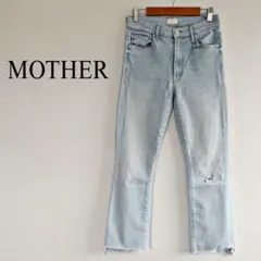 マザー　MOTHER インサイダークロップ　フレアデニム　カットオフデニムのサムネイル