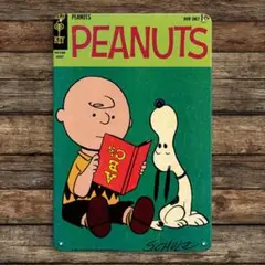 スヌーピー Peanuts ブリキ看板 アメリカン雑貨 USA
