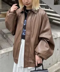 新品 CIAOPANIC 【リバイバル】オーバーサイズフェイクレザージャケット