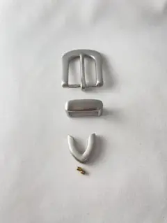 2.5cm 25mm シルバー バックル　セット ネジ付き
