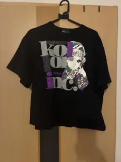kolor Shoujo MangaグラフィックプリントTシャツ少女漫画