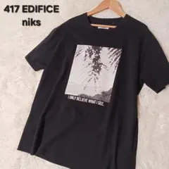 極美品★417 EDIFICE niks グラフィックTシャツ ブラックのサムネイル