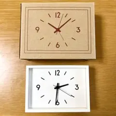 美品 無印良品 駅の時計 アラームクロック アイボリー 目覚まし時計