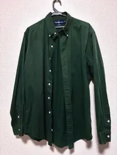 ポロ ダークグリーン ボタンダウンシャツ