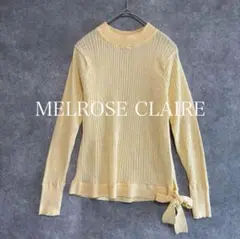 MELROSE CLAIRE｜メルローズクレール｜薄手 ニット 裾リボン 長袖
