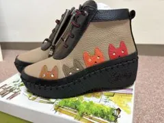 Estacion エスタシオン 猫 レザーシューズ 23cm 未使用 XE103のサムネイル