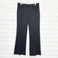 美品 リフレクト パンツ ストレート スラックス グレー ワールド P0746