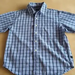 GAPキッズ チェック シャツ 青系 S/Pサイズ130サイズ程度
