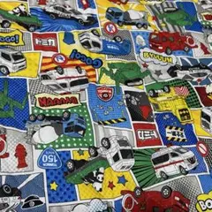 トミカ　キルティング生地　はたらくくるま