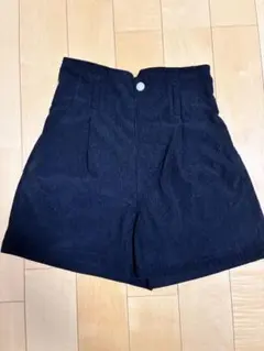 黒 コーデュロイ ショートパンツ キュロット　160