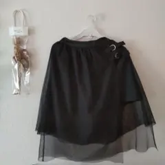 ジーユー チュールスカート BLACK M