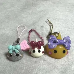希少　ほっぺちゃん　ストラップ　サンホ石　平成当時物　3点