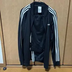adidas ブラック ジップアップジャケット　上下セット