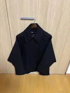 ZARA MANTECO ウールブレンド ショートコート ブラックのサムネイル