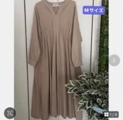 studio CLIP ベージュ ワンピース Mサイズ