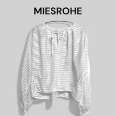 MIESROHE ホワイト メッシュ　ブラウス 長袖のサムネイル