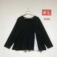 【新品】４Ｌ 大きいサイズ ブラック カジュアルトップス