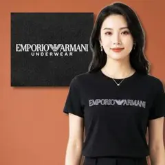 新品 タグ付 エンポリオアルマーニ Tシャツ M黒 メンズ 半袖 ラグジュアリーのサムネイル