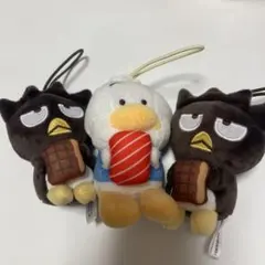 ばつ丸2個、ペックル1個 スシロー ぬいぐるみ