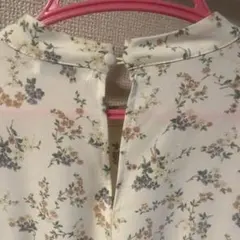 earth フラワープリント ロングワンピース