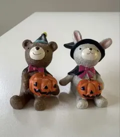 ノーティーアニマル ハロウィン 置物 くま うさぎ