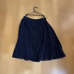 ネイビー プリーツスカート