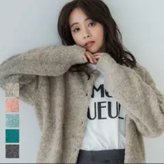 coca ペンギンスリーブブークレカーディガン L